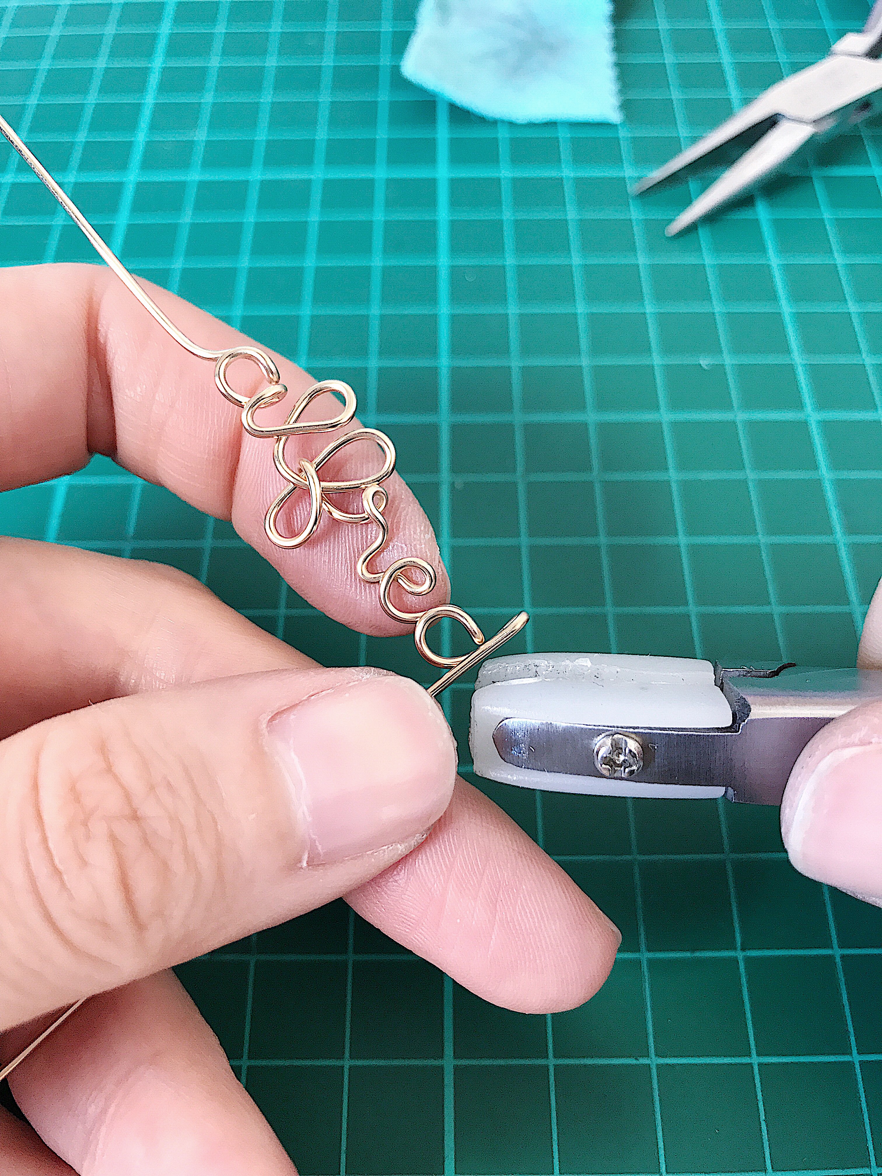 Rachel and Joseph Gold filled and Argentium Silver wire Jewellery shaped freehand in London 