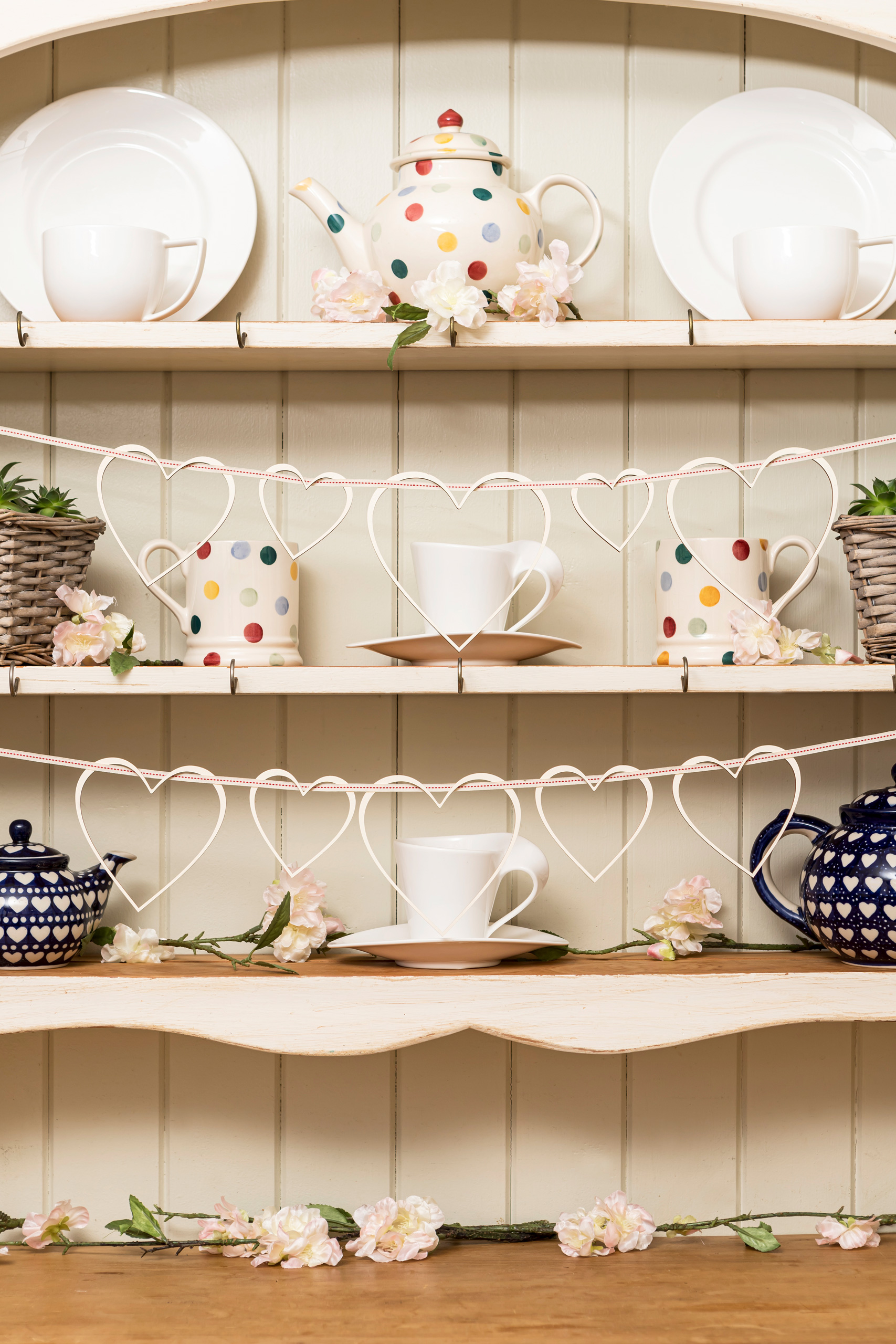 Wooden heart garland