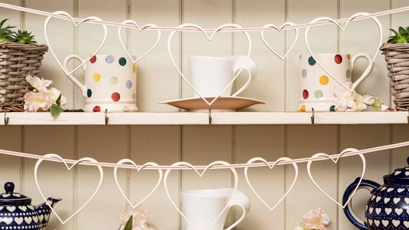Wooden heart garland