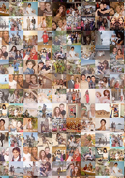 Personalised Portrait Made Up Of Small Photographs