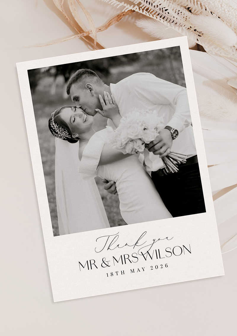 Personalised wedding thank you cards