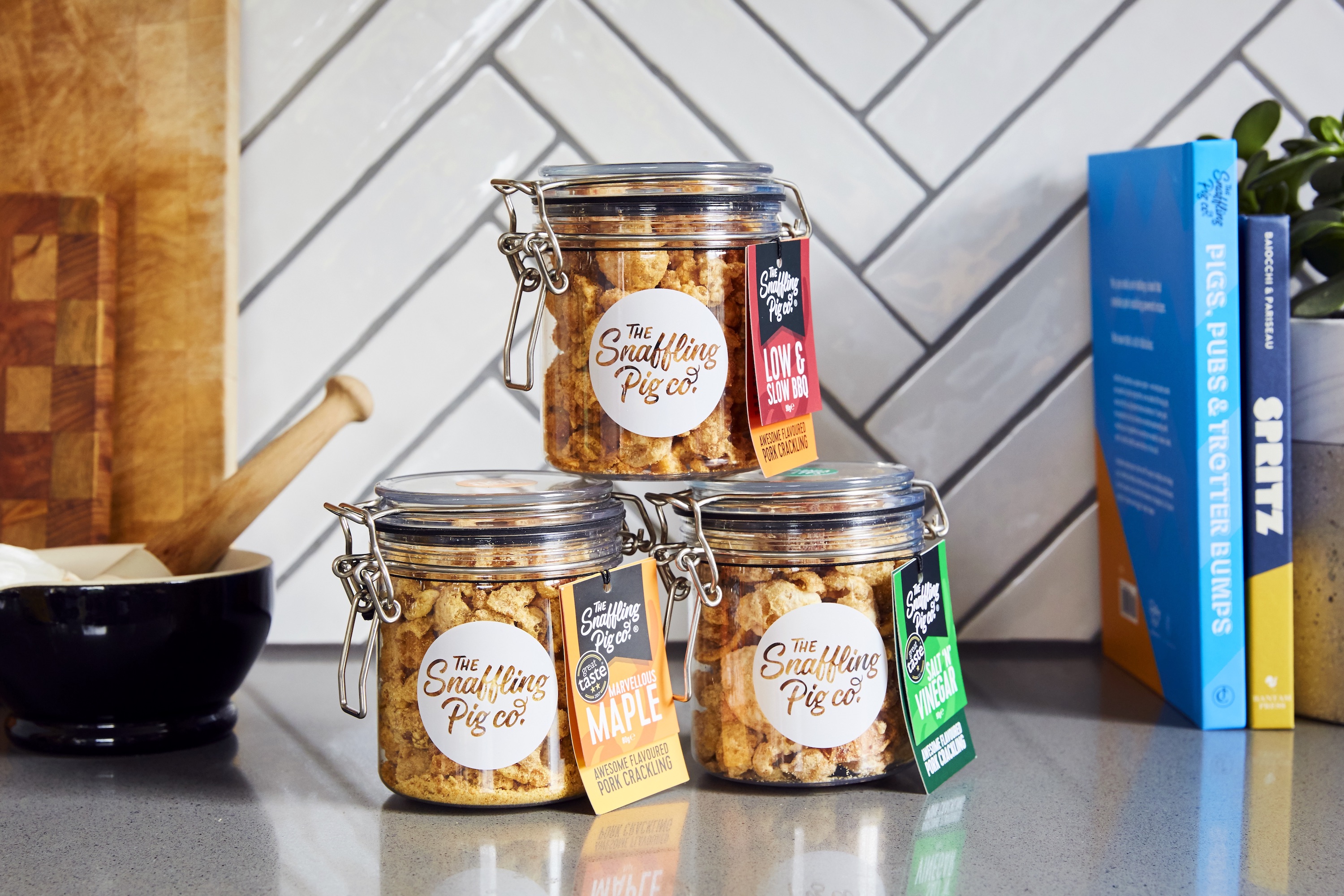 Pig N Mix Selection of pork crackling jars