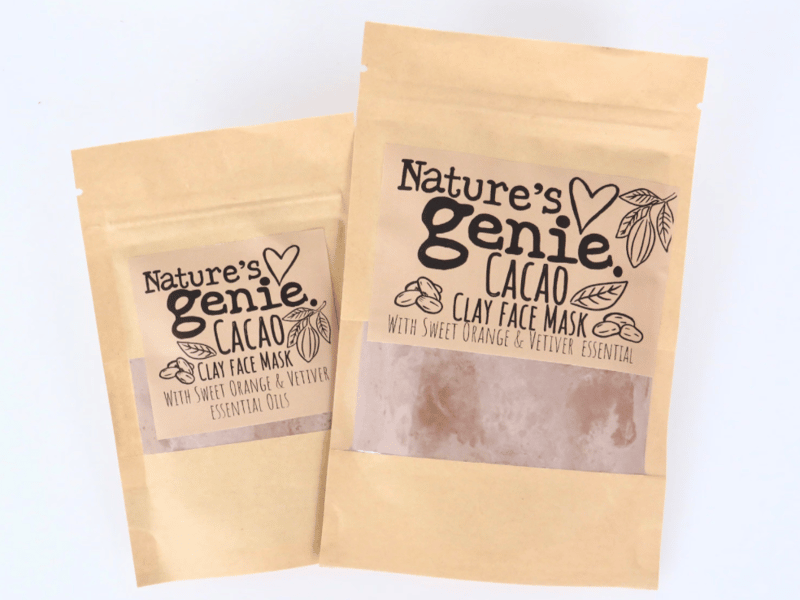 Our Cacao Clay Mask, made up of a minimalist blend of fuller's earth & essential oils!