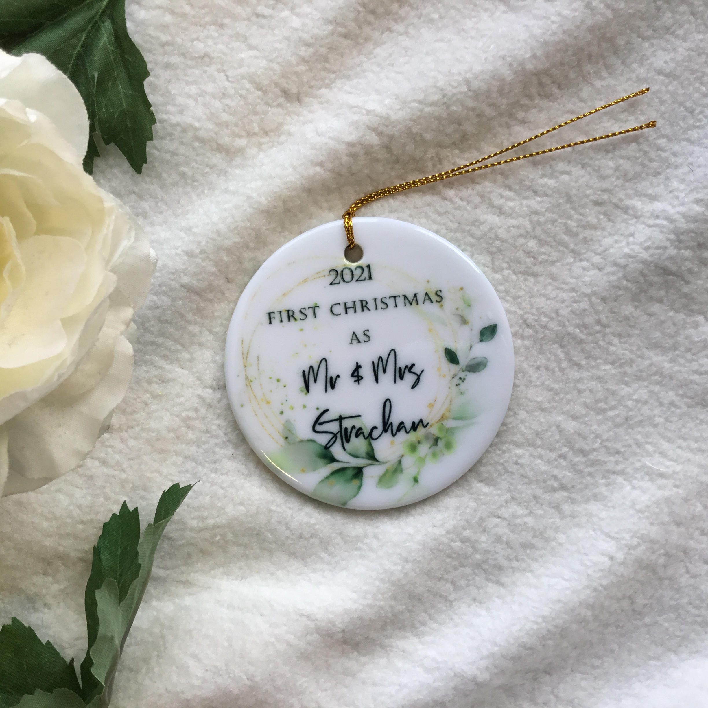 First Christmas as Mr. And Mrs Ornament.