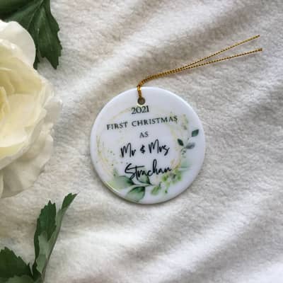 First Christmas as Mr. And Mrs Ornament.