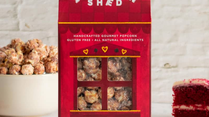 Red Velvet Gourmet Popcorn with White Chocolate