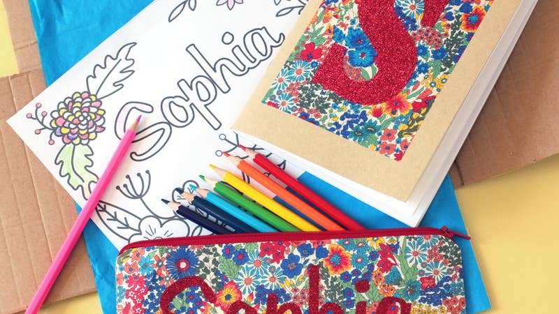 personalised-Liberty colouring set