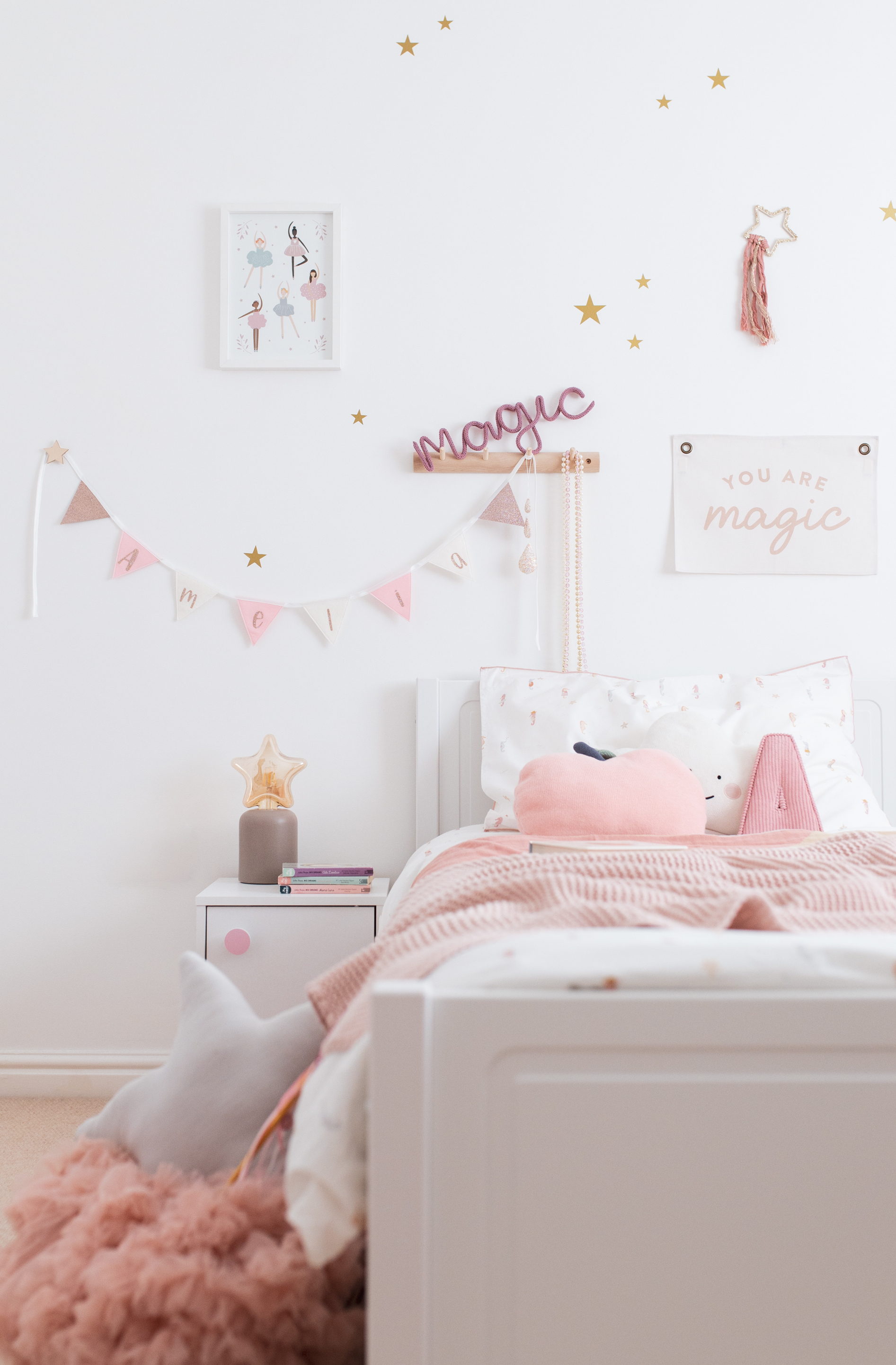 Personalised bunting for girls bedroom