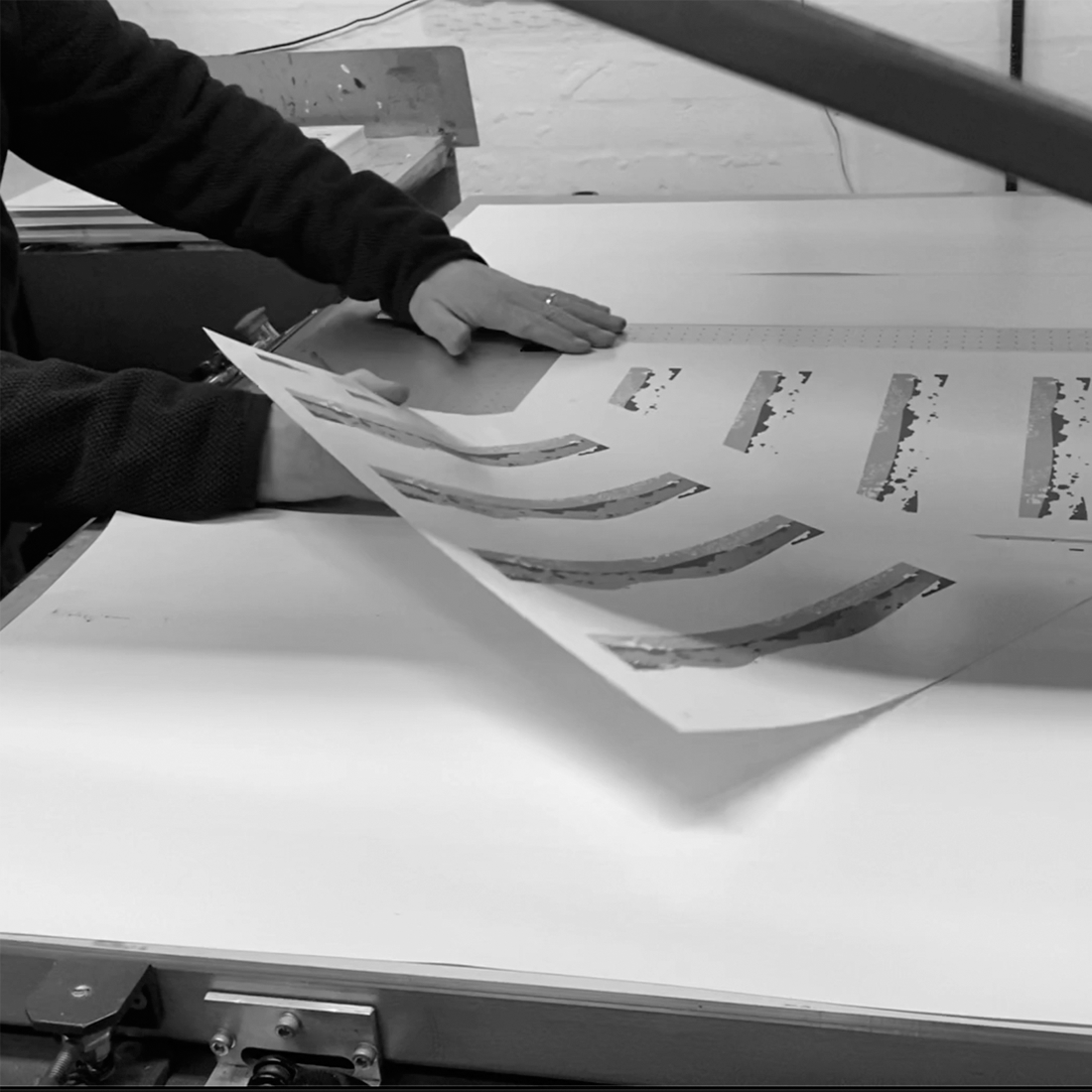 Mug decals being printed