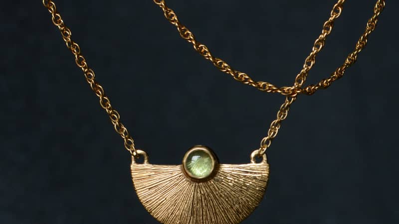 Sunbeam Pendant gold vermeil & peridot