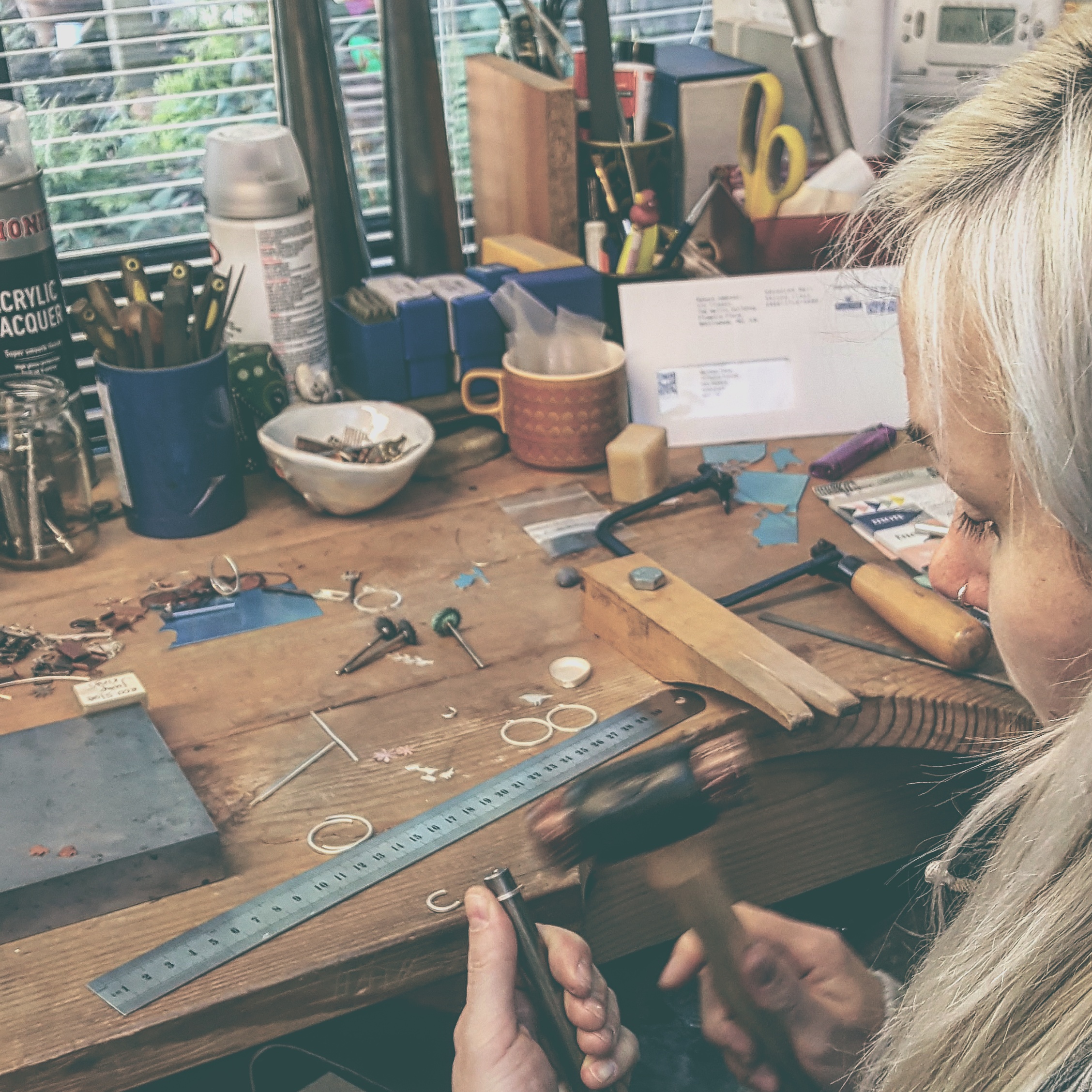 Making hoop earrings