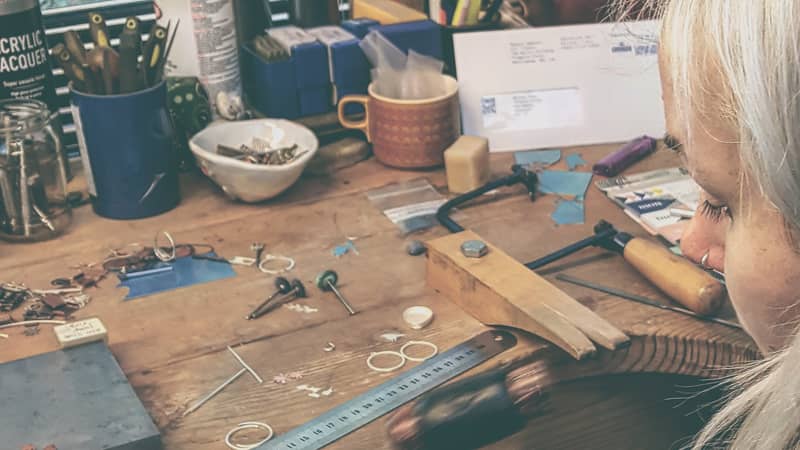 Making hoop earrings