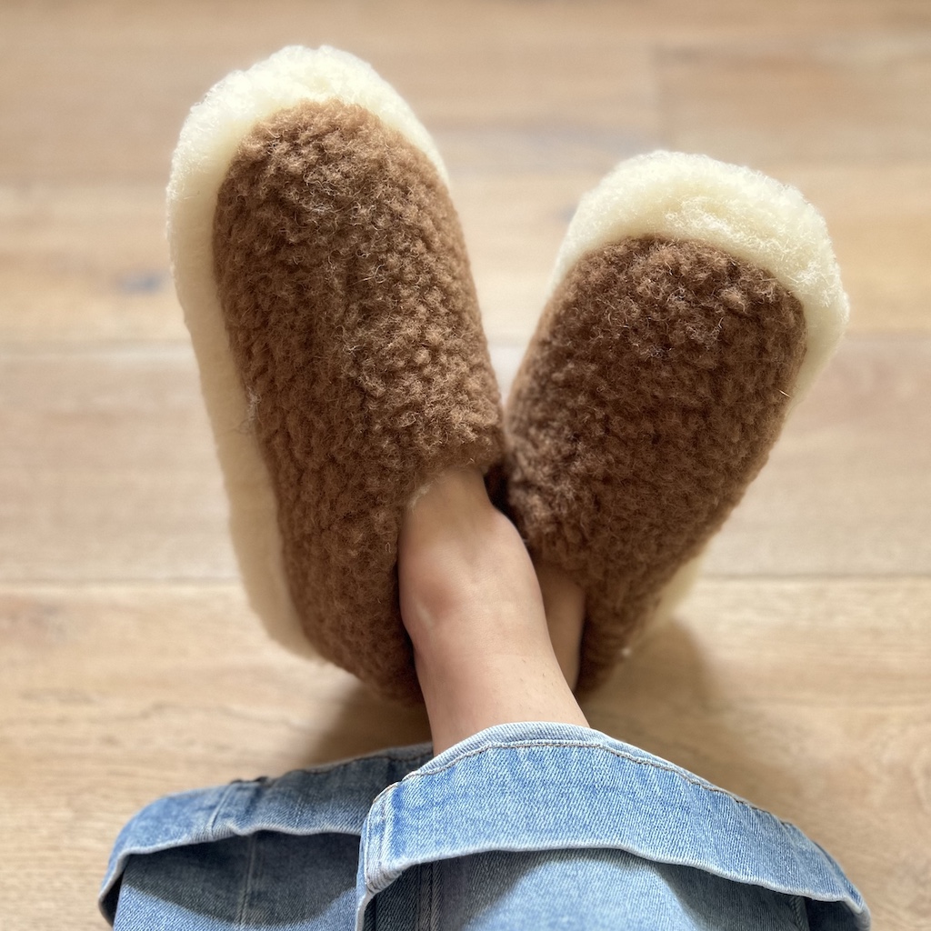 Fleece wool slippers
