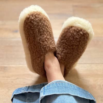 Fleece wool slippers