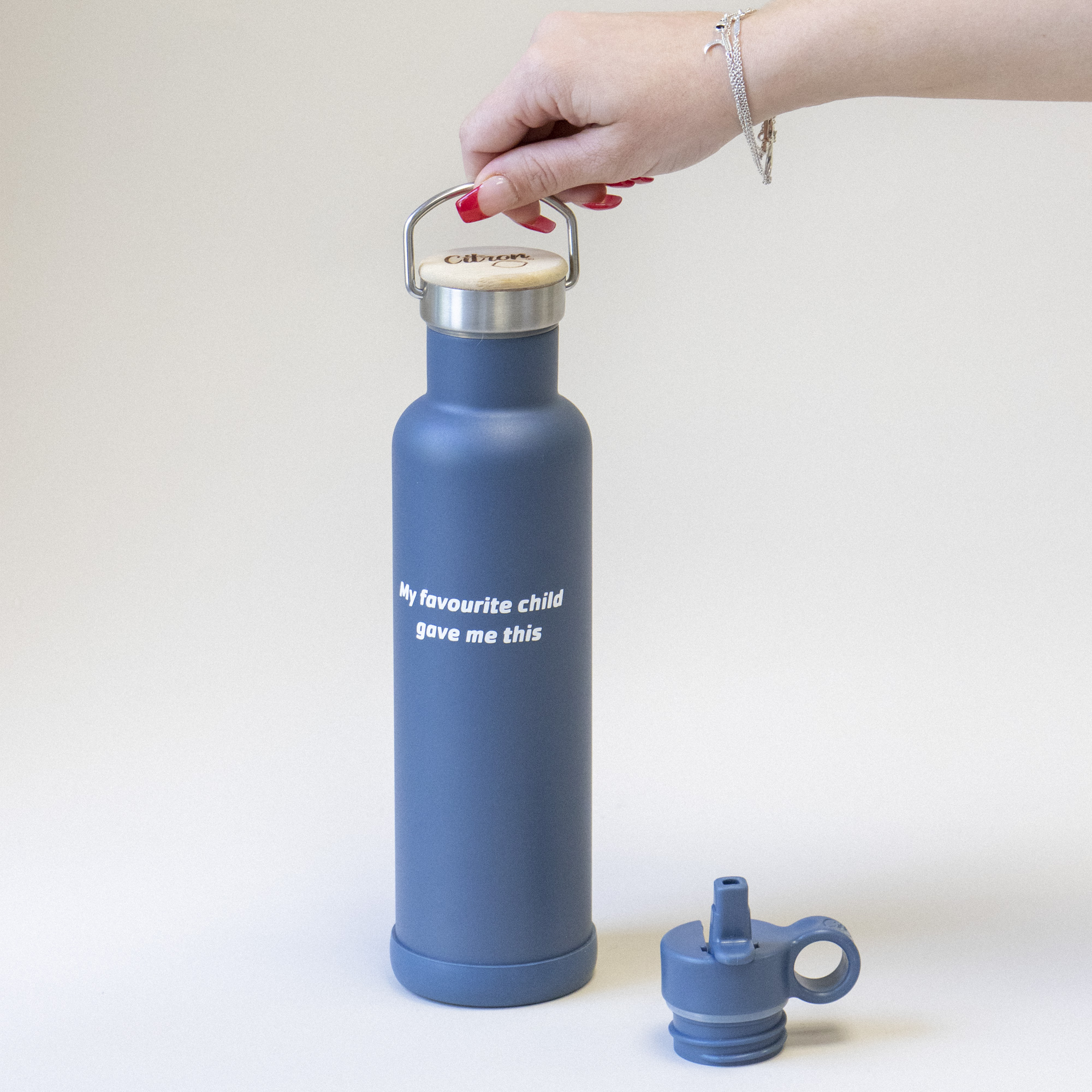 personalised insulated stainless steel water bottle