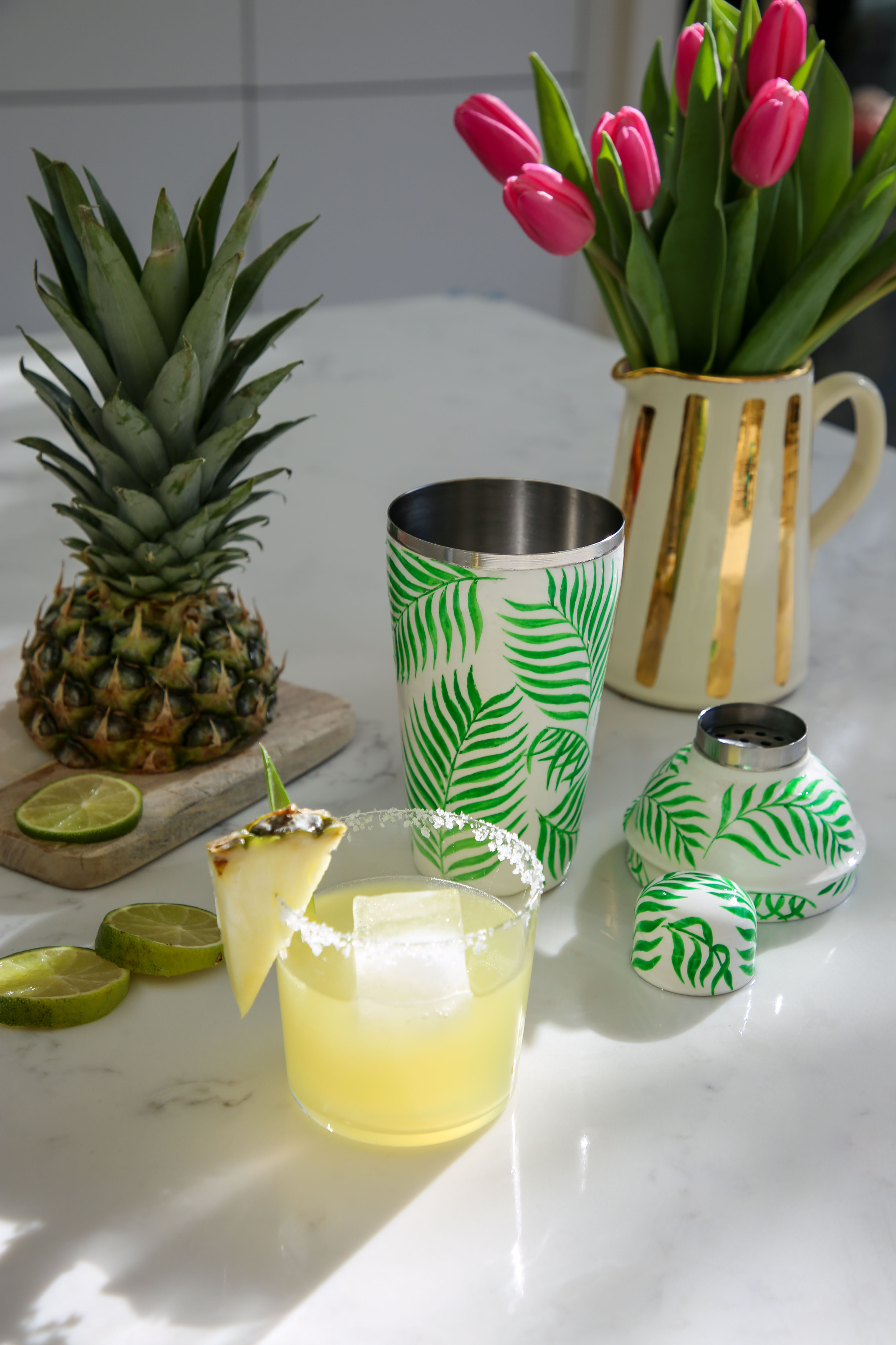 palm tree cocktail shaker