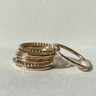 Solid Gold Stacking Rings