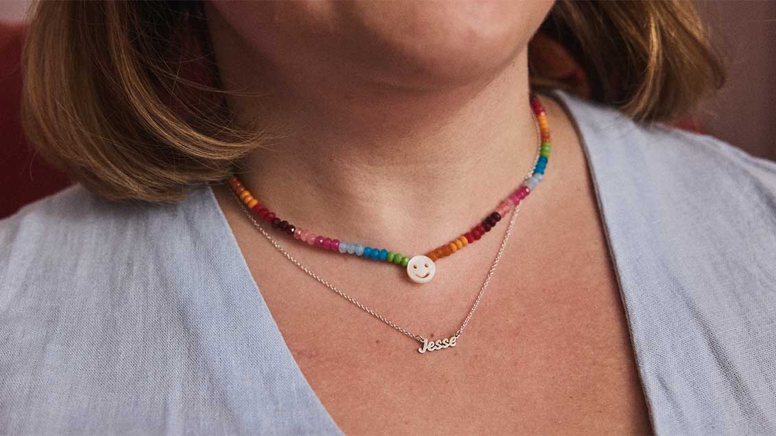 smiley face necklace