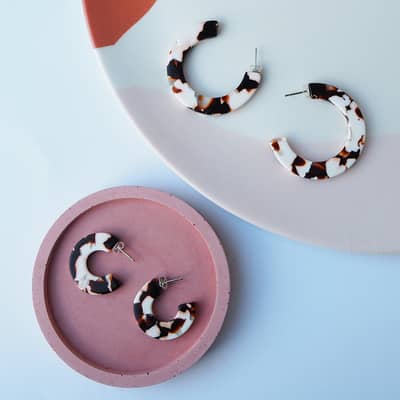 Custom Made prodcuts, Umber Midi Hoop Earrings and Umber Mini Hoop Earrings