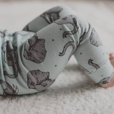 Organic Unisex Baby and Toddler Elephant Leggings