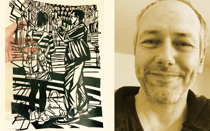 Holding the papercut + Darin