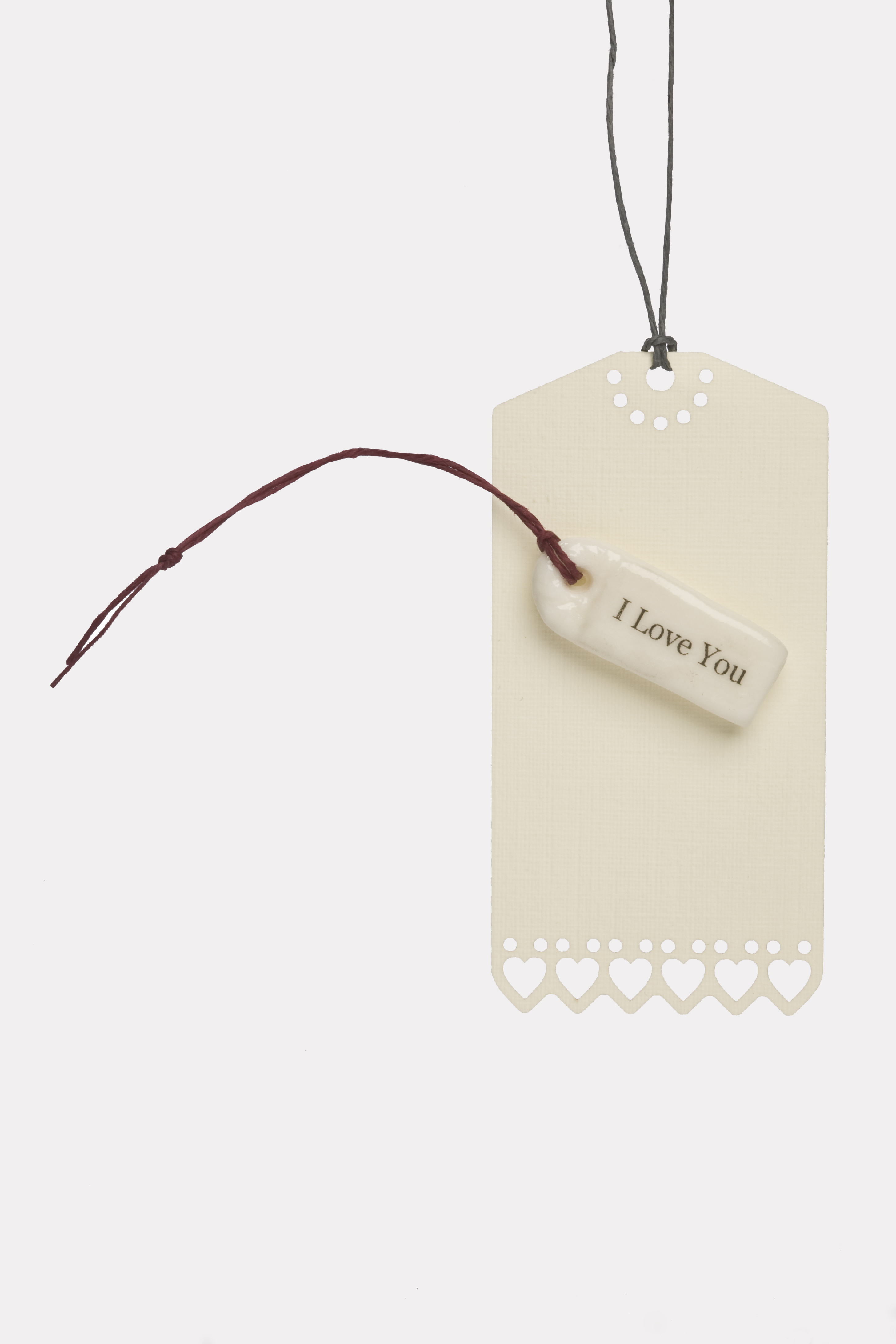 'I Love You' Porcelain Tag