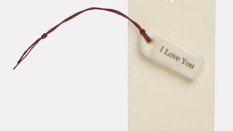 'I Love You' Porcelain Tag