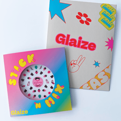 Glaize nail art stickers packaging