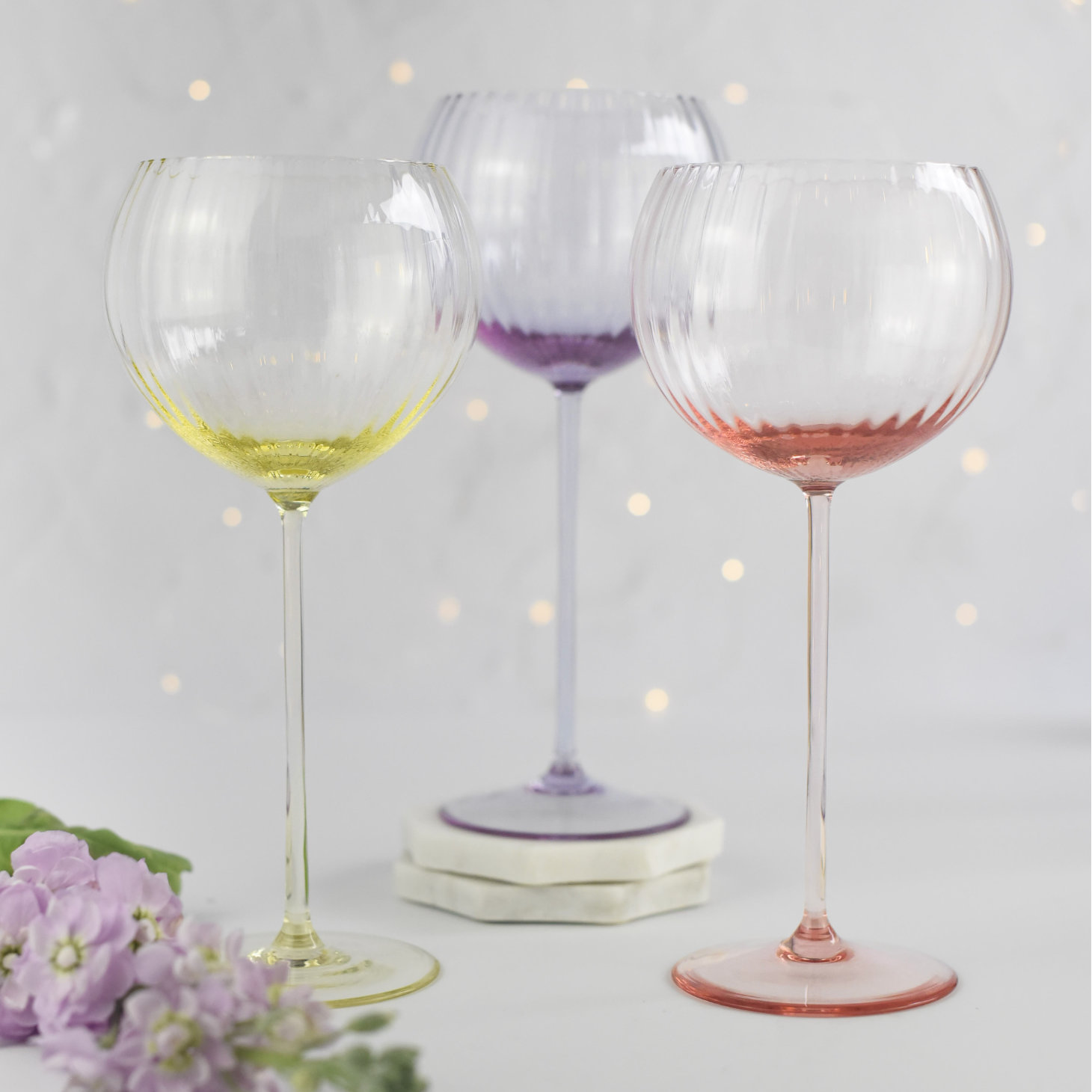 Colourful glassware