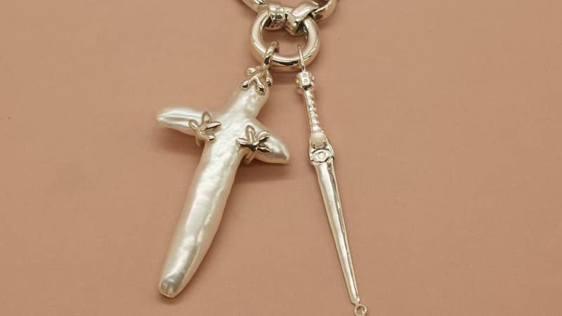 Pearl Cross and Pearl Drop Dagger