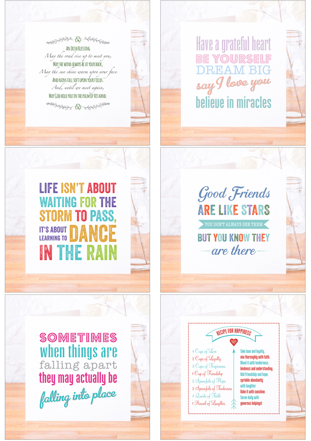 Sample of our Quote Card range