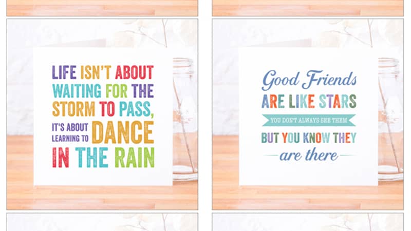 Sample of our Quote Card range