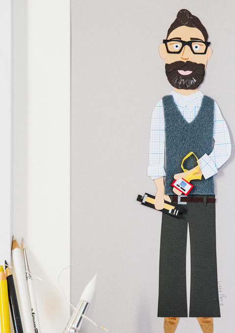 A personalised and unique 'Paper People' portrait gift. 