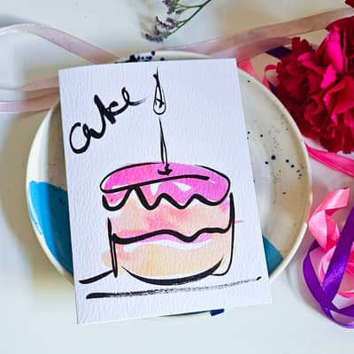 Birthday Cake Greeting Card
