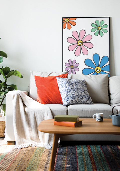 Retro Flower Power Print