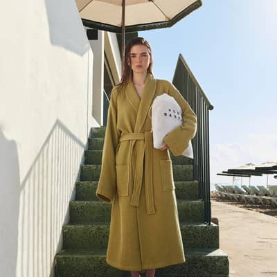 Our waffle Mustard bathrobe