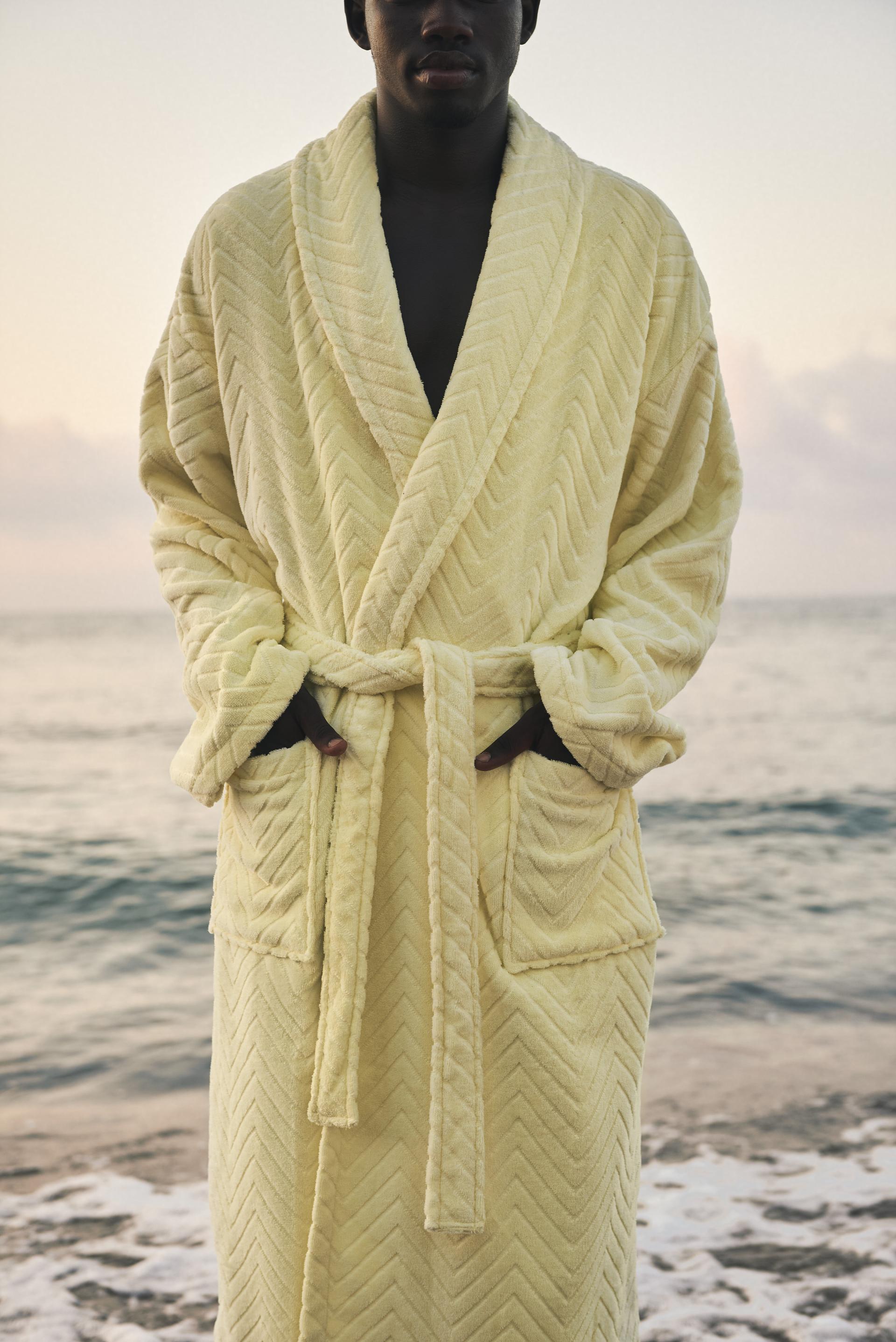Our Velour lime bathrobe