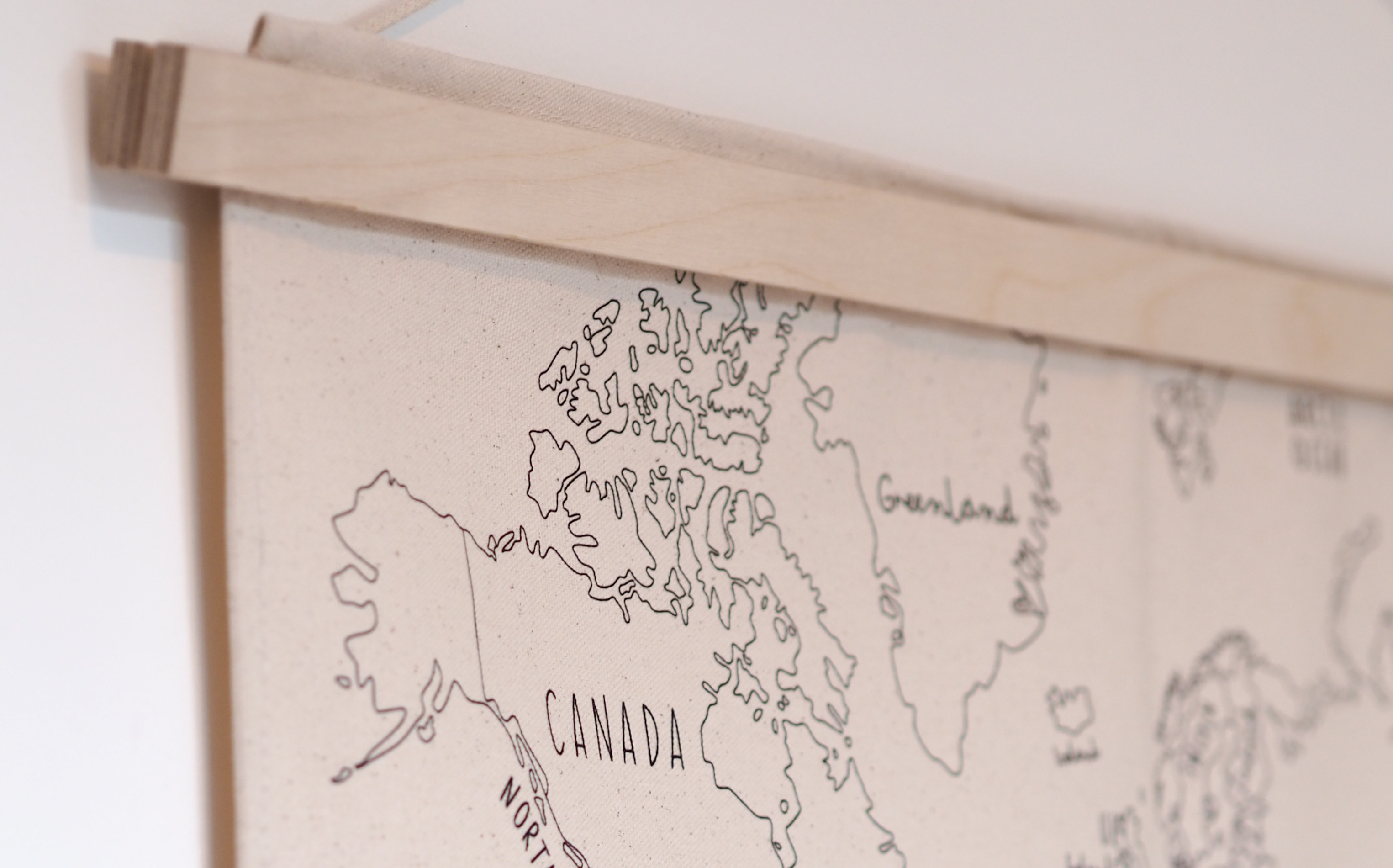 Little M world map wall hanging