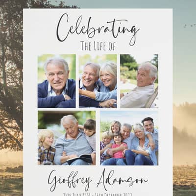 Celebration Of Life Sign