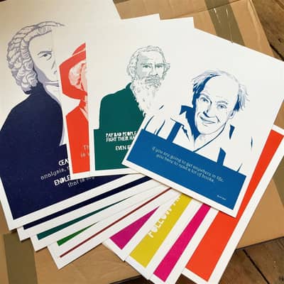 Prints can be framed in hand-finished chunky frames