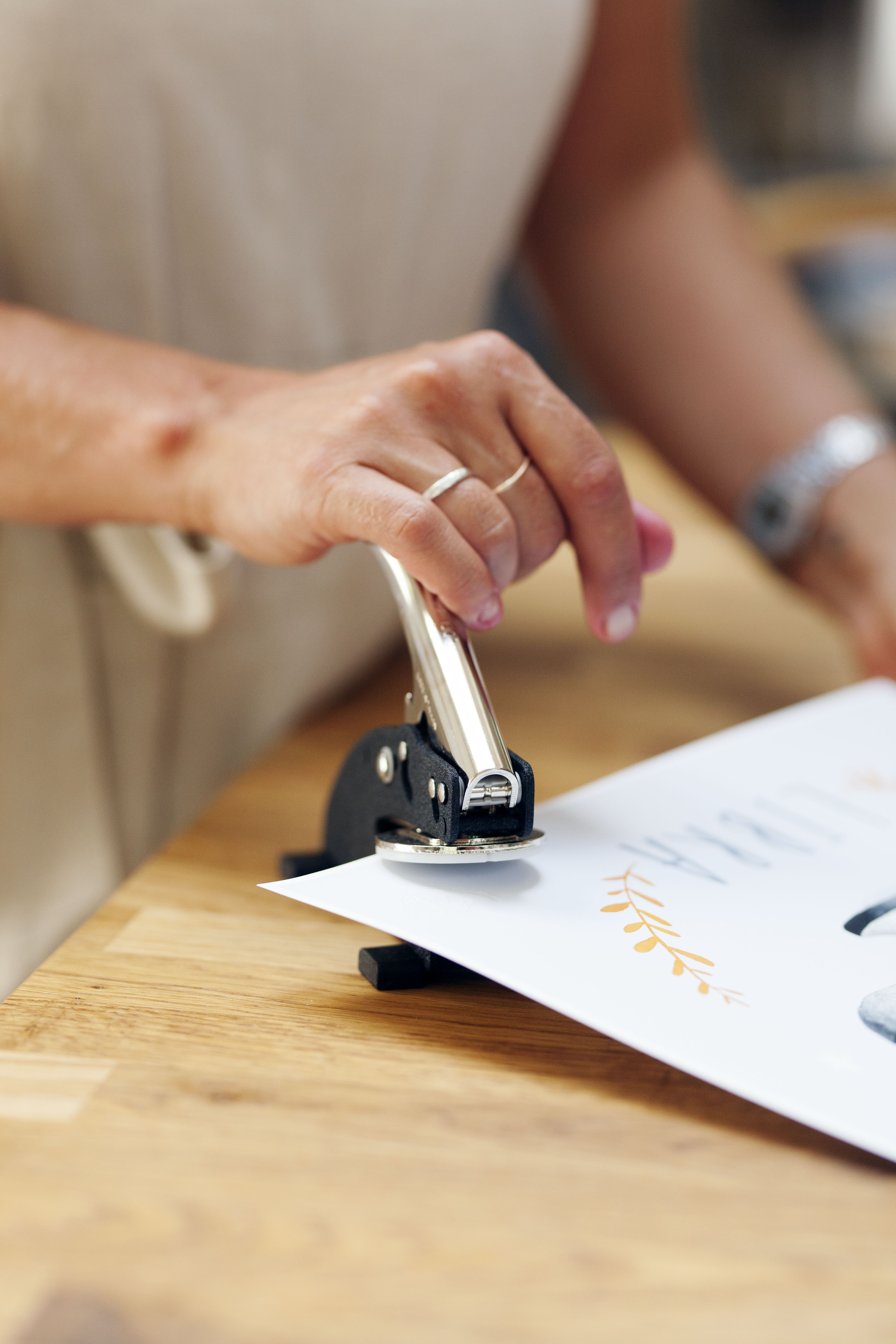 Embossed stamp of authentication