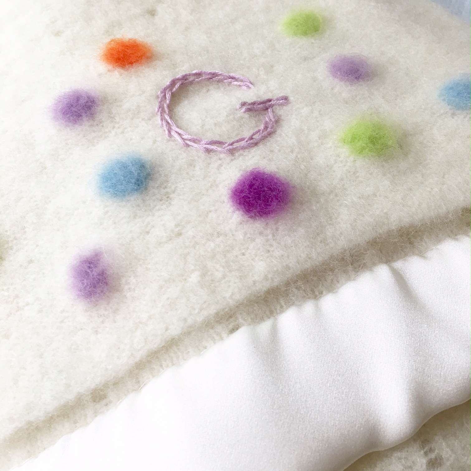 Personalised Purl English cashmere blanket