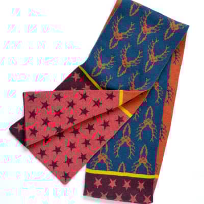 Nervous stitch stag scarf