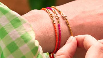 Personalised Bright Cotton And Initial Bracelet