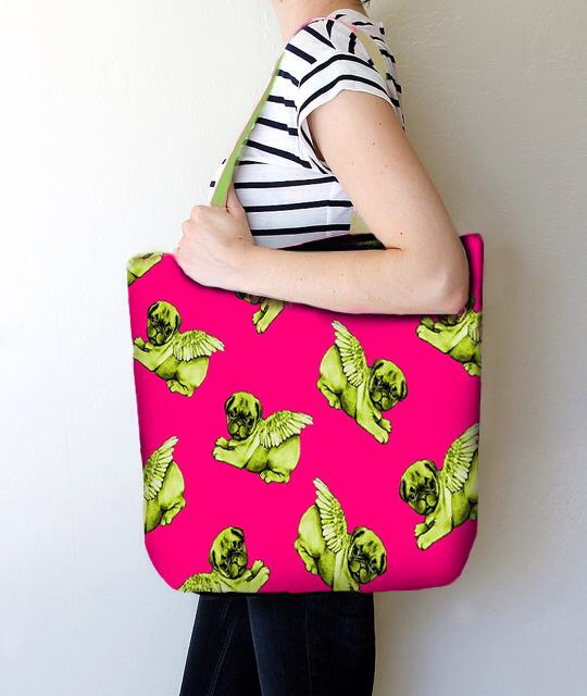 Flying Pug Handbag