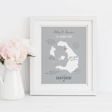 Map Wedding Guest Book Alternative