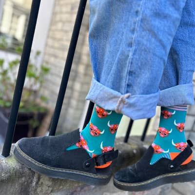Highland Cow bamboo socks