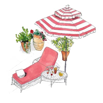 sun lounger art print