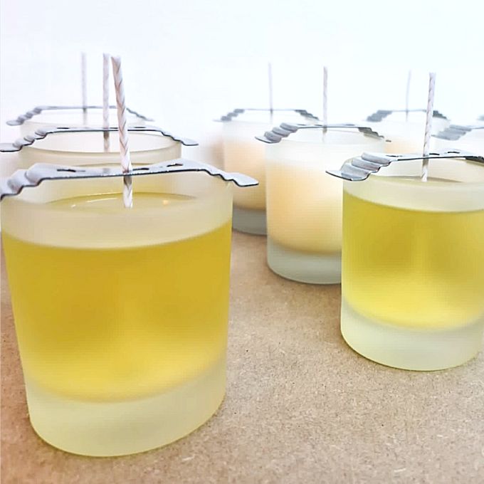 hand poured melted wax candles