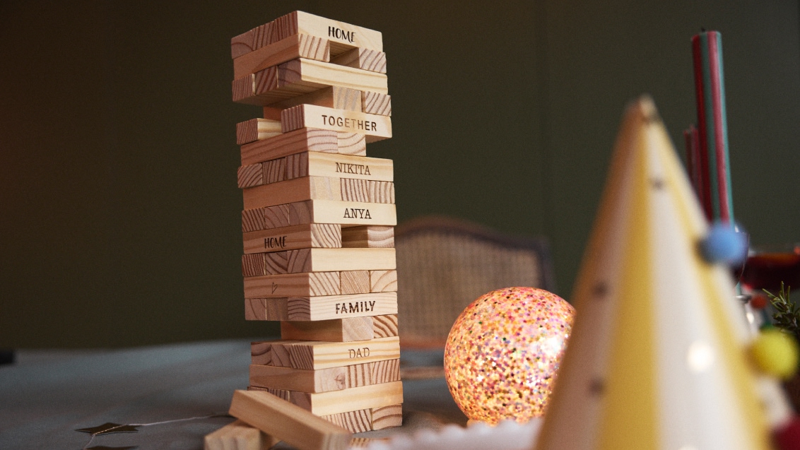 Family Games Night Personalised Jenga